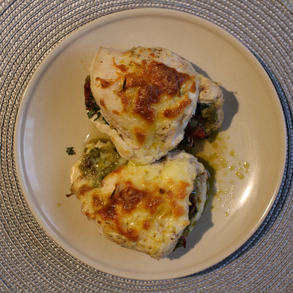  Stuffed chicken fillets